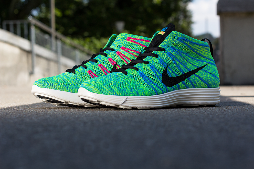 nike lunar flyknit chukka blue glow