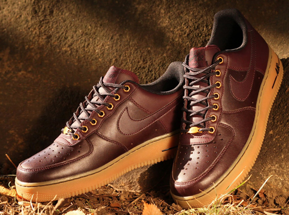 brown leather air force ones